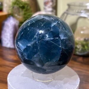 Blue fluorite sphere